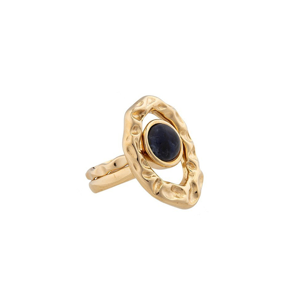 Кольцо Possebon двойное Sodalite 18 мм K7158.22/17.8 BL/G