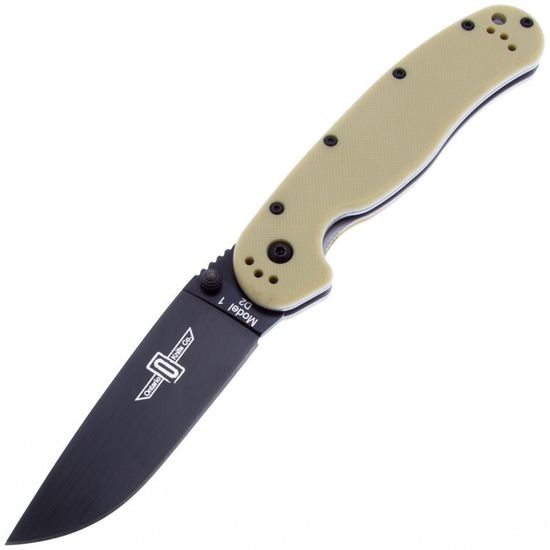 Складной нож Ontario RAT 1 Folder ONT/8868TN c клинком из стали D2, рукоять GRN