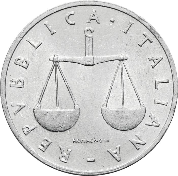 1 лира 1951-2001 Италия VF-XF