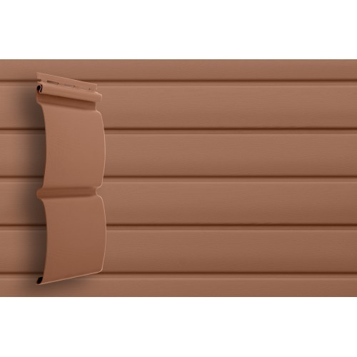 Сайдинг Виниловый Grand Line под бревно Темно-бежевый Premium