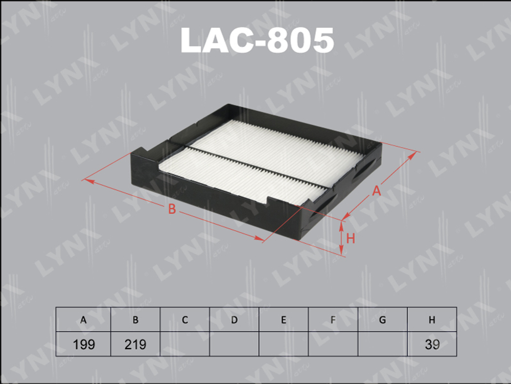LAC-805 LAC-802 72880-SA000 AC-9322  LYNX Фильтр салонный