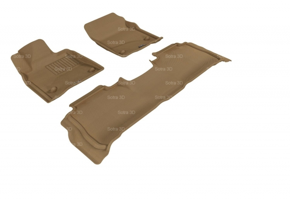 Коврики салона Sotra 3D Lux для Toyota Land Cruiser 200 2007- бежевые. Артикул STR74-00228