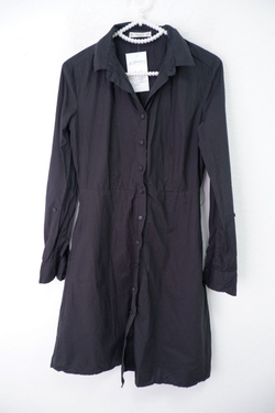 Платье-рубашка Mango черное 44 размер