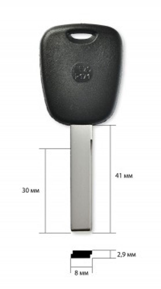 Заготовка автомобильного ключа 13656 BM-6P | HF70P171 | HU92RP (ИМП.)