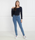 Блузка 5X2 RIB O-NK LS Tommy Hilfiger - темно-синий(WW0WW38869)