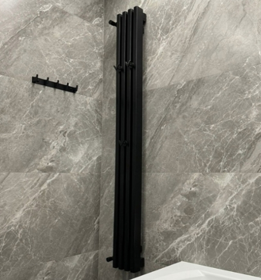 Радиатор WARMMET электрический настенный вертикальный Luxe 60VE ЧЕРНЫЙ RAL9005