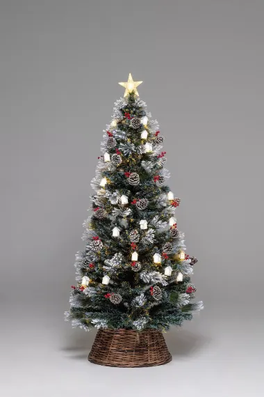 Оптоволоконная елка с LED лампочками Сказочная 150 см., леска+пвх, контроллер (Т2121-150)