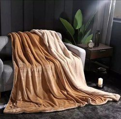 Плед 1.5 на полуторку Рыжий Барашка Велюр-Плюш 140х200