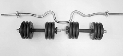 Комплект 2 гантели и гриф z-образный общий вес 40 кг