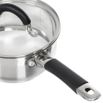 Ковш нерж, 1.6 л, крышка стекло, металл ручка, индукц, Daniks, Турин, GS-01413-16SP