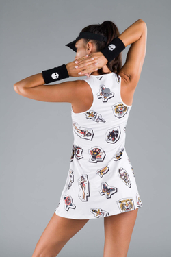 Теннисное платье Hydrogen TATTOO (T01522-001)