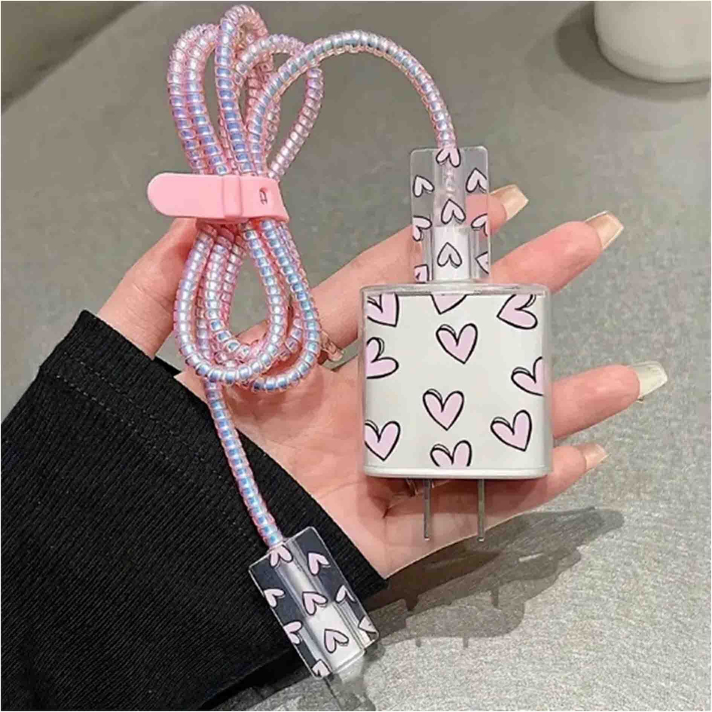 Защитный чехол для зарядного устройства с сердечками