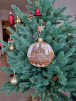 Шар стеклянный "Спас на крови",  ручная роспись