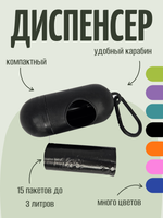 Диспенсер для пакетов Skylark для выгула собак, чёрный, s290336-1 (Черный)