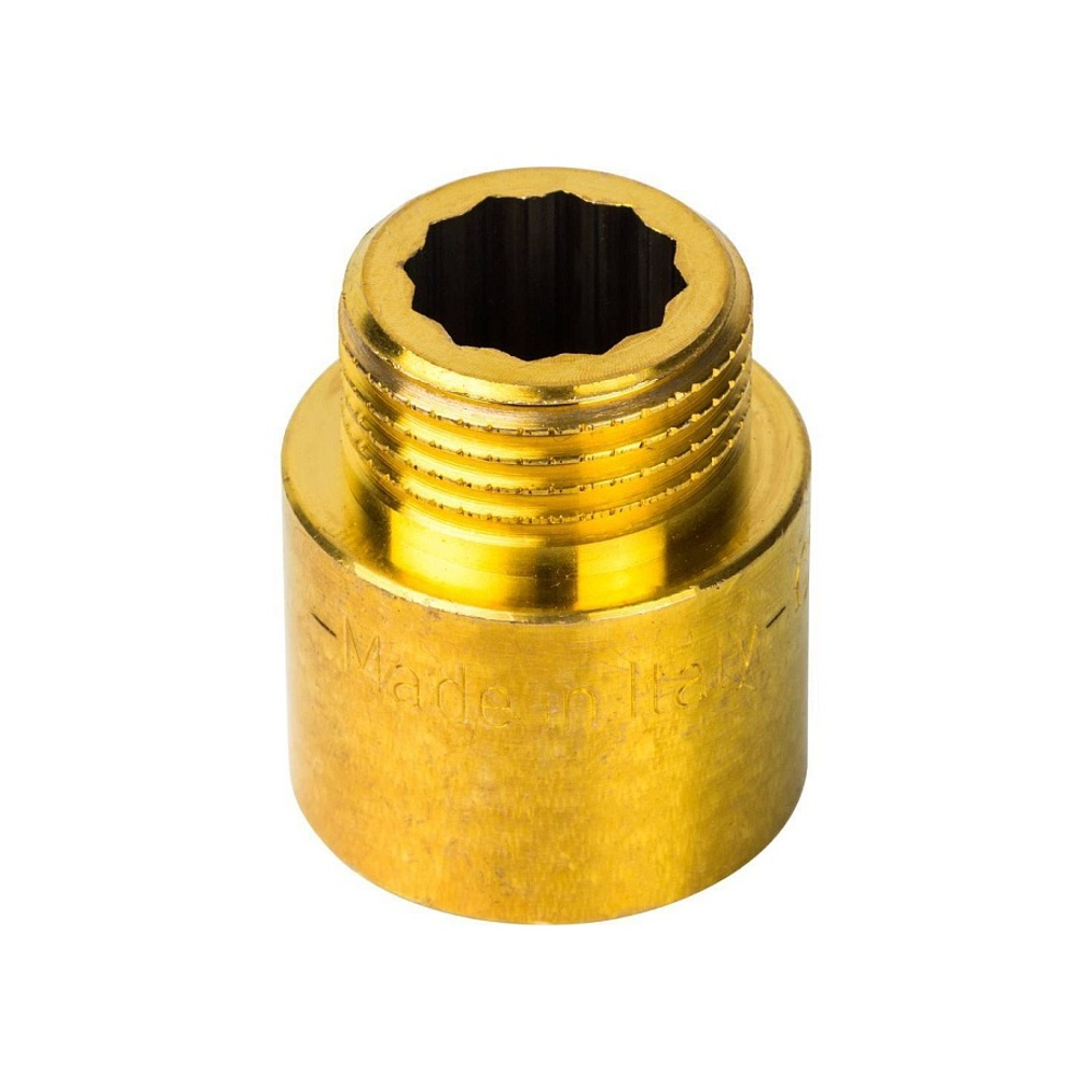 Удлинитель резьбовой STOUT SFT 0001 - 1/2" длина 20 мм (ВР/НР, латунь без покрытия)