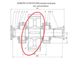 КДМ204 43.00.012Ч Шестерня