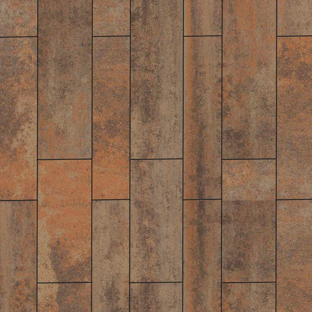 Тротуарная плитка ПАРКЕТ - Листопад гладкий Клен, комплект из 4 видов плит