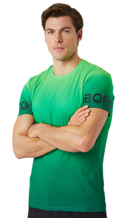 Мужская теннисная футболка Björn Borg Printed - зеленый
