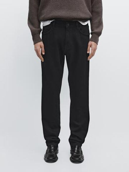 Massimo Dutti Джинсы зауженного кроя, черный