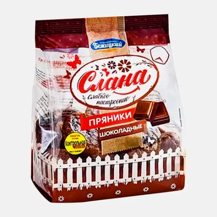 Пряники Слана с шоколадом глазированные 480г