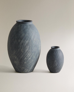 Zara Home Ваза из керамики, цвет чёрный, 13 см