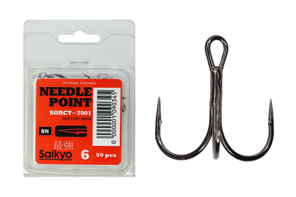 Крючки Saikyo тройн.7001BN №  6 (50шт)