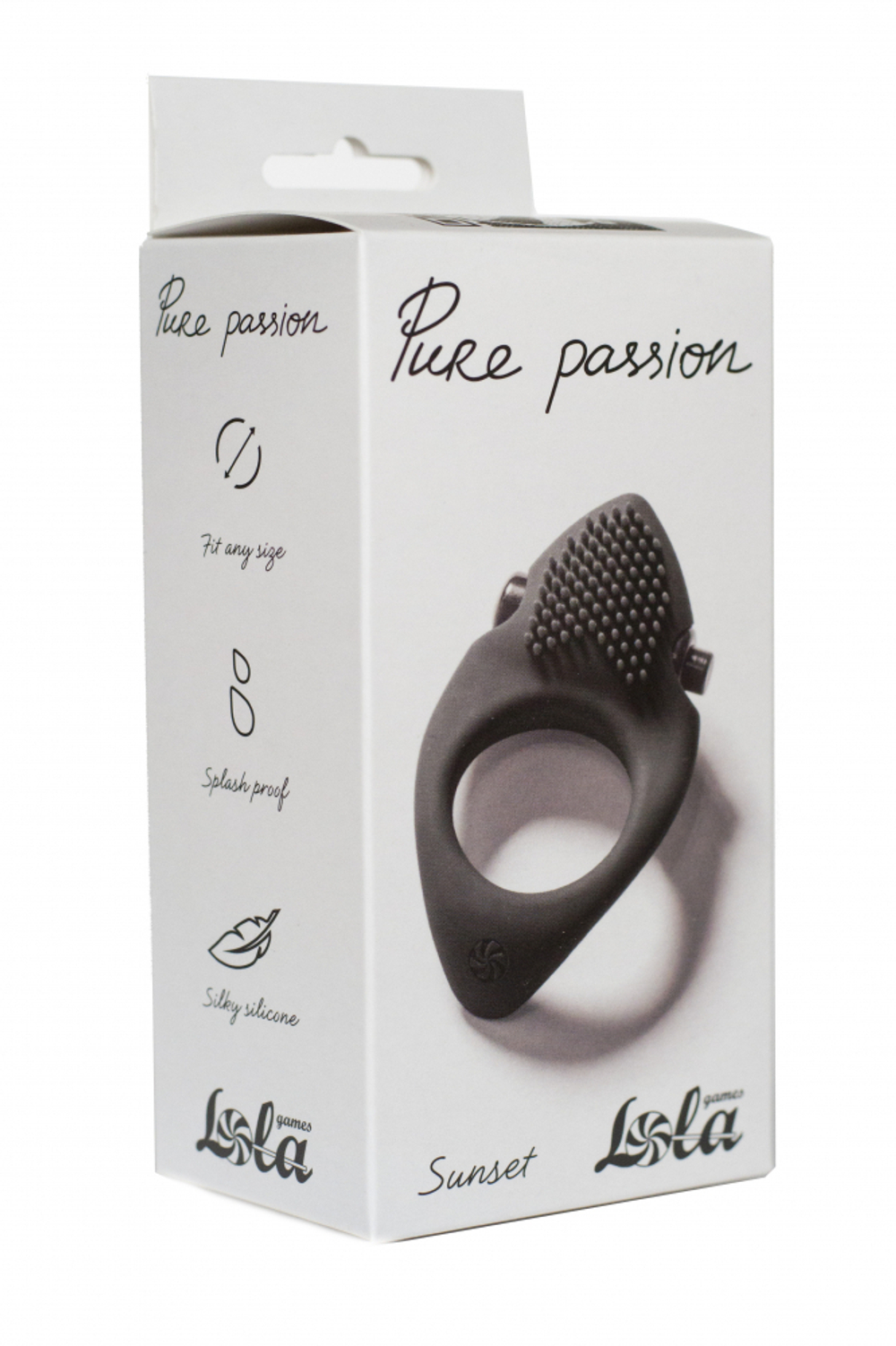 Эрекционное виброкольцо Pure Passion Sunset black