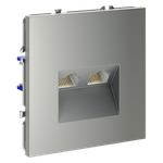 Розетка компьютерная встраиваемая двойная RJ45+RJ45 кат.6, (сталь) Voltum S70 VLS060205
