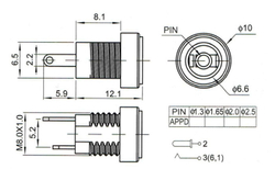 Гнездо DC-022B 3.5*1.3 мм