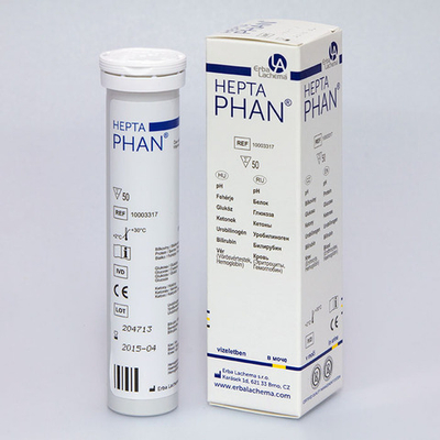 Гептафан (глюкоза,белок,рН,кетоны,уробилин,билируб,Нb мочи), 100 опр., Лахема