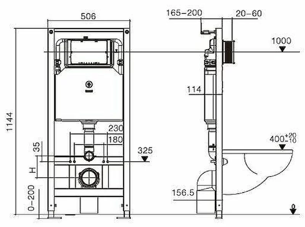 Унитаз подвесной WeltWasser AMBERG 506 ST+MERZBACH 043 XL GL-WT+AMBERG RD-MT CR белый/кнопка хром матовый, безободковый, с крышкой микролифт, с инсталляцией, слив торнадо