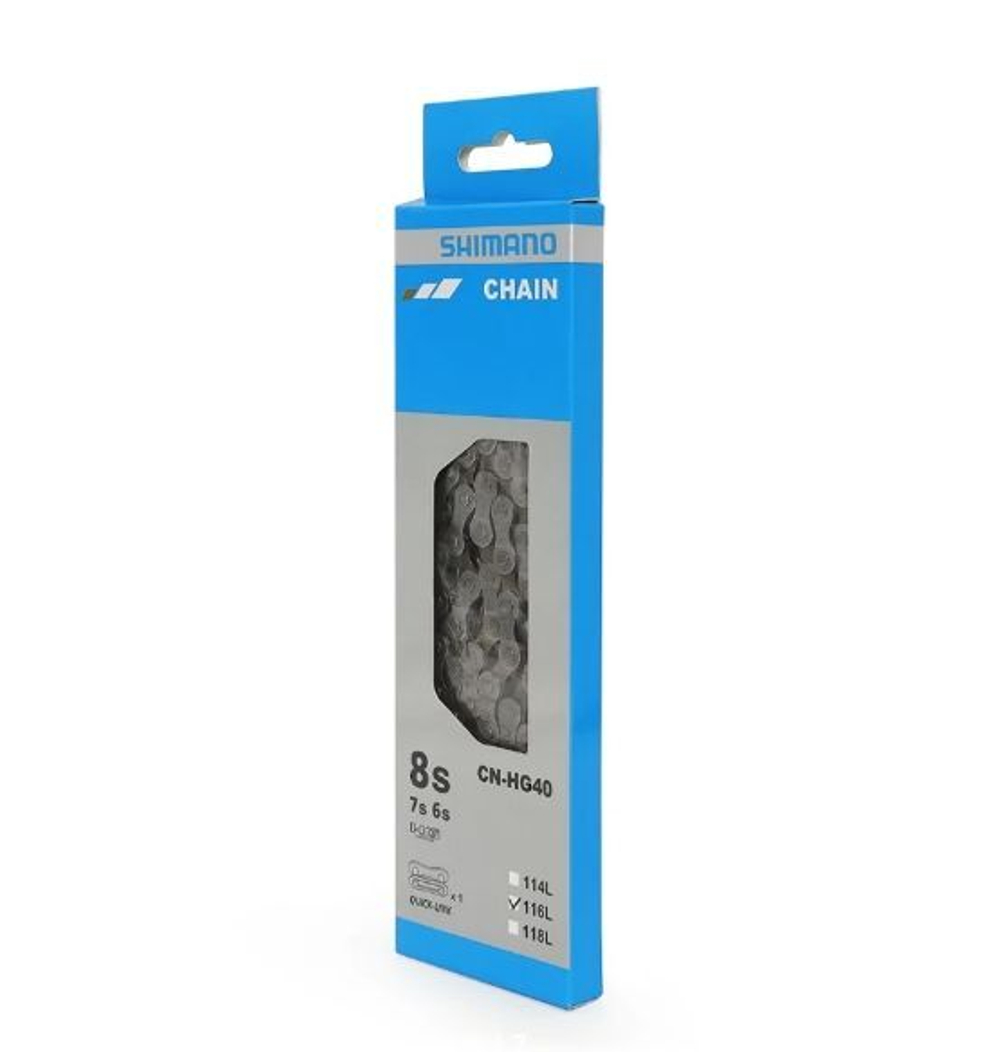 Цепь велосипедная Shimano CN-HG40, 116 звеньев, 8/7/6 скоростей, замок