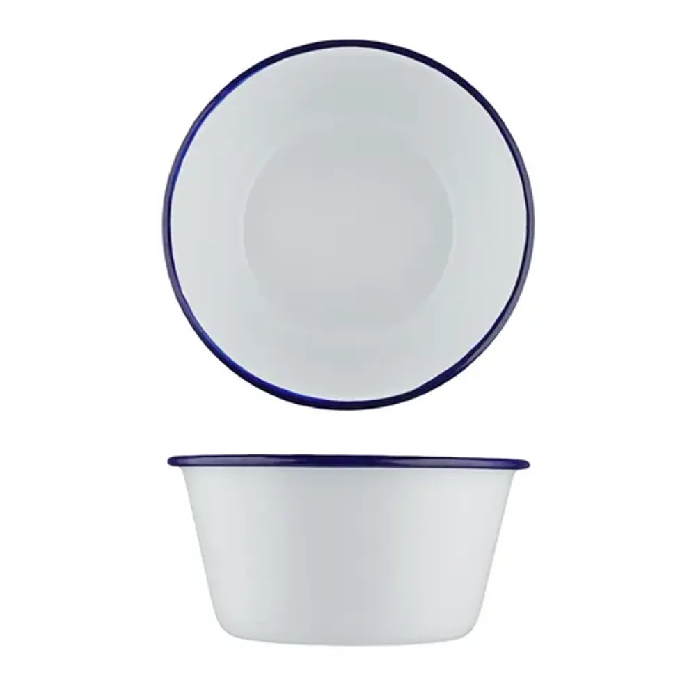 Салатник 800 мл d 15,4 см h7 см Blue Rim эмалированая сталь SUNNEX [1]