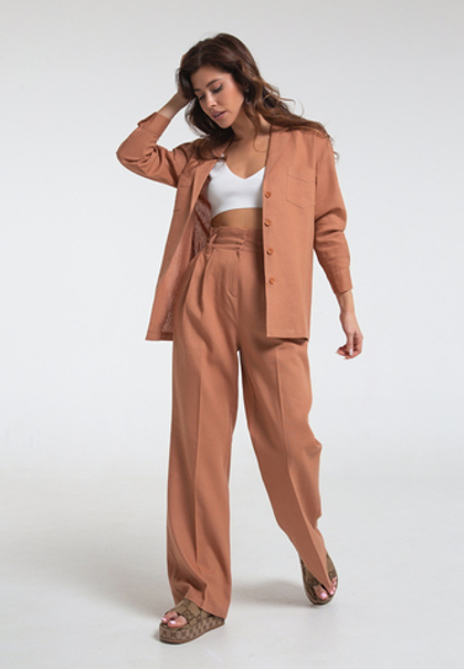 Идеальный костюм изо Льна Пижама (блуза +брюки)