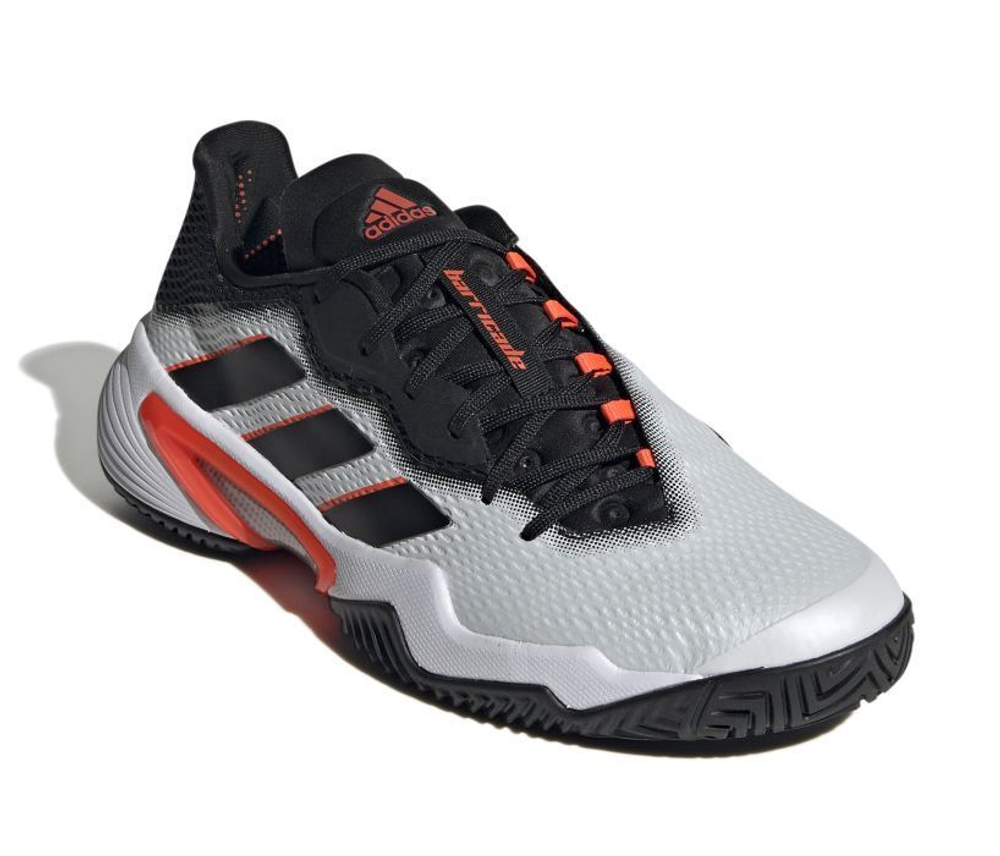 Мужские кроссовки теннисные Adidas Barricade M - cloud white/core black/solar red