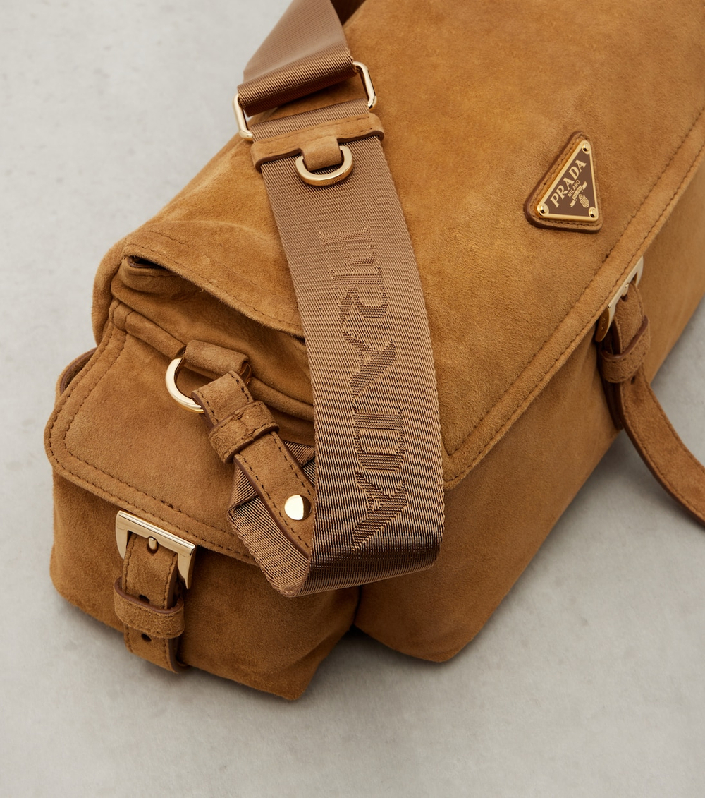 Сумка Prada Explore Medium Suede Shoulder "Cinnamon"
