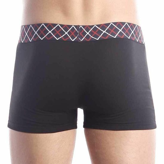 Мужские трусы боксеры Emporio Armani черные с черной резинкой