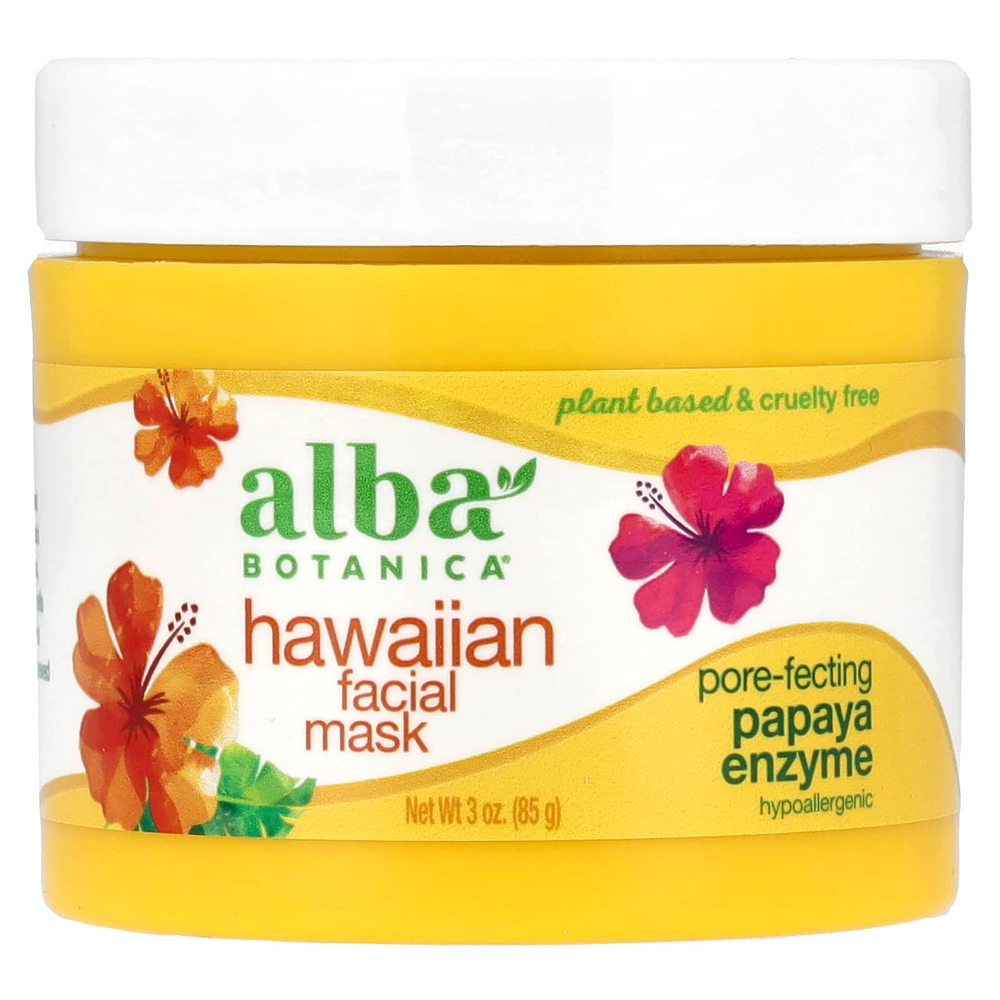 Alba Botanica, гавайская маска для лица, с ферментом папайи для сужения пор, 85 г (3 унции)