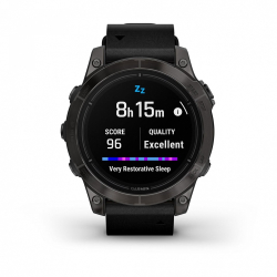 Умные часы Garmin Epix Pro (Gen 2) Sapphire Edition 47 мм, титановый, угольно-серый DLC, черный кожаный ремешок