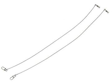 Поводки вольфр. Lucky John оснащ. вертл. и застеж. 09кг 20см 2шт.