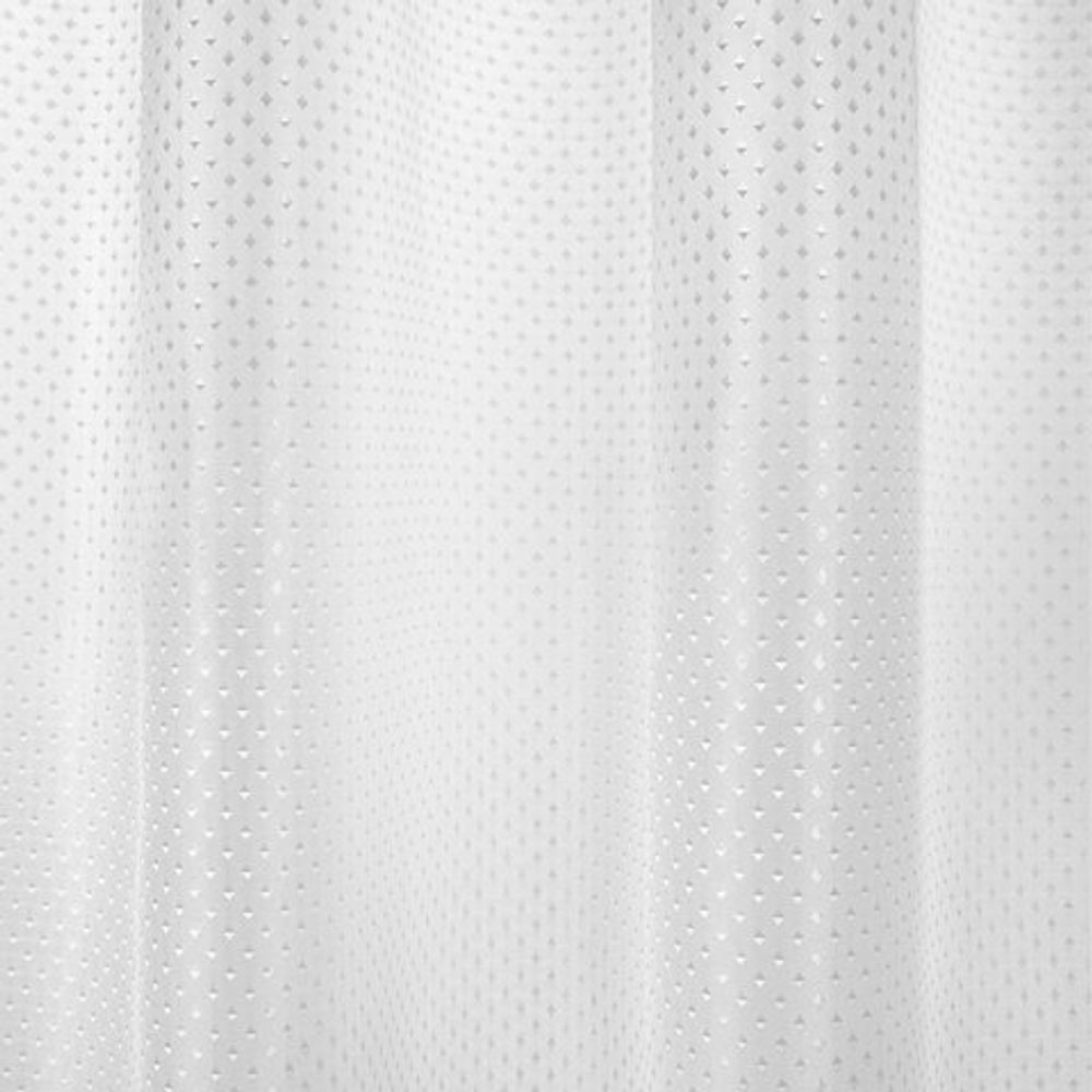Шторка для ванной ПОЛИЭСТЕР, 180х200 см, кольца в комплекте,белый бриллиант, PRIMILA, 700093