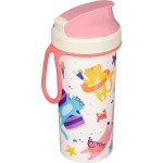 СТАКАН ДЕТСКИЙ С ДЕКОРОМ И ПЕТЛЕЙ 400МЛ (Голубой)