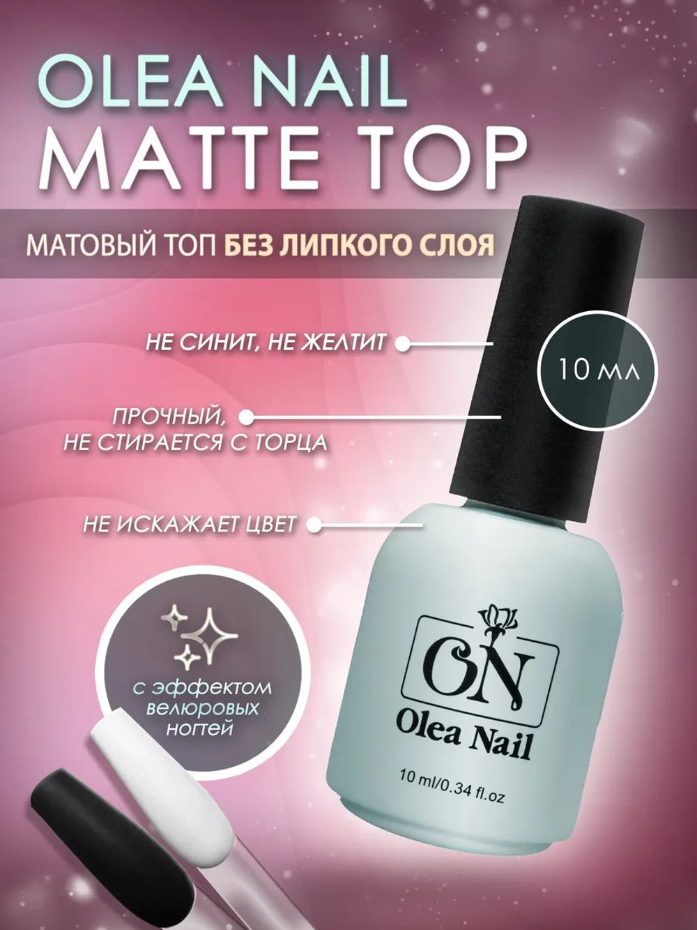 Топ для ногтей матовый без липкого слоя