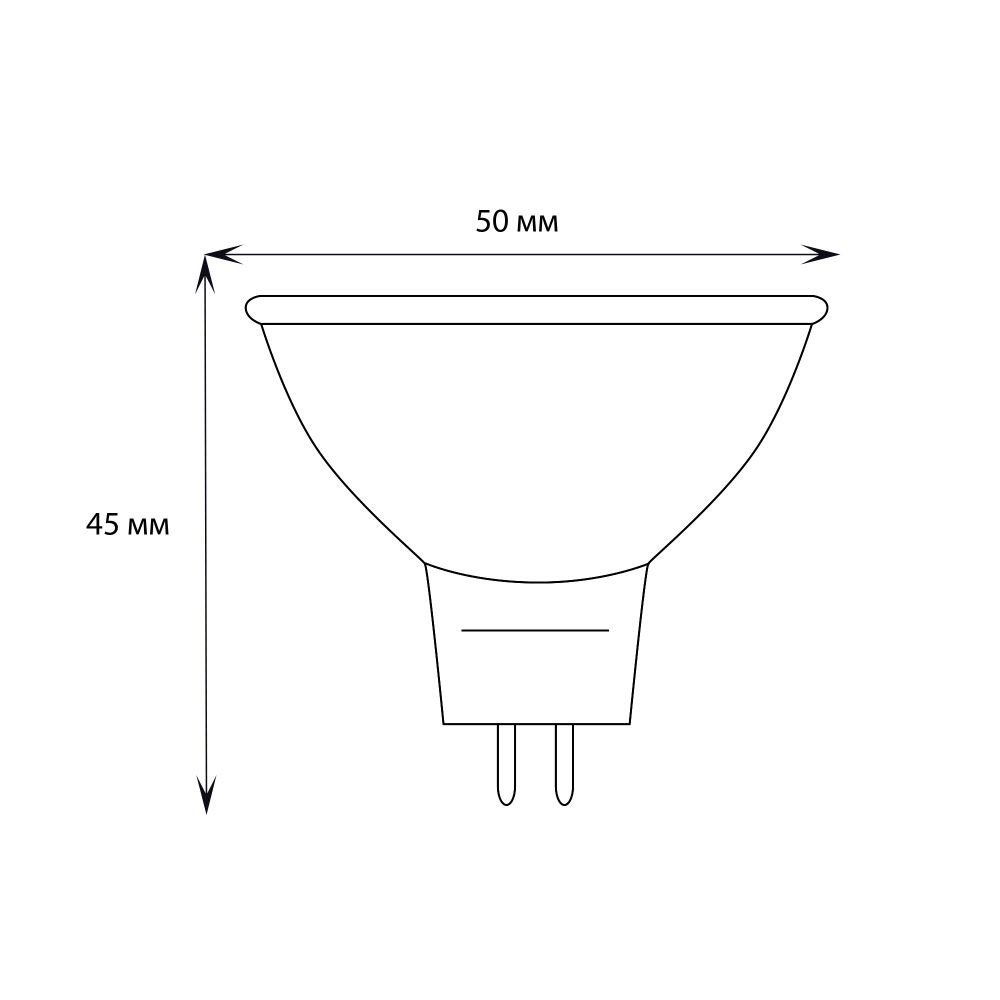 JCDR-50-GU5.3 Лампа галогенная Картонная упаковка