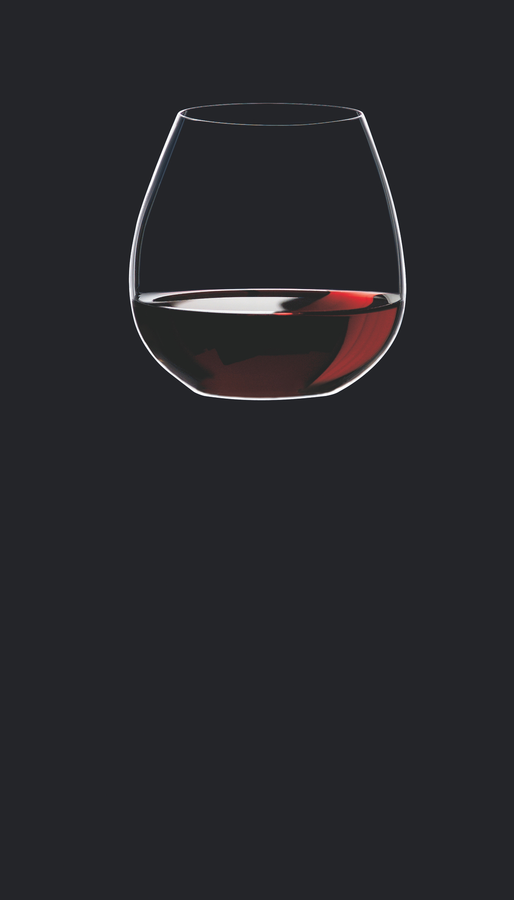 Набор бокалов для красного вина 2 шт 690 мл Riedel The O Wine Tumbler Pinot/Nebbiolo Австрия черный фон