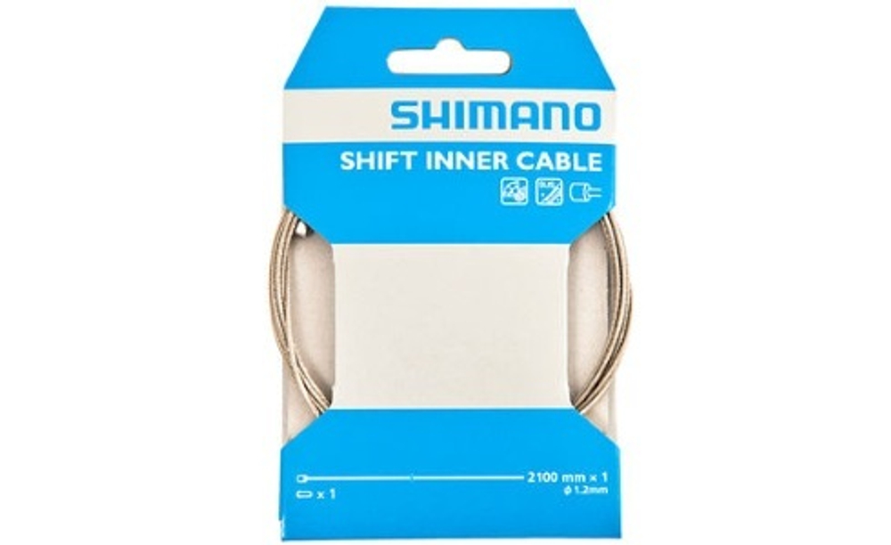 Трос перекл Shimano, тр:1.2X2100мм лужен,  в инд уп