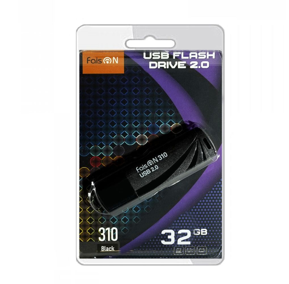 USB Флешка 32GB Faison 310, USB 2.0, черная