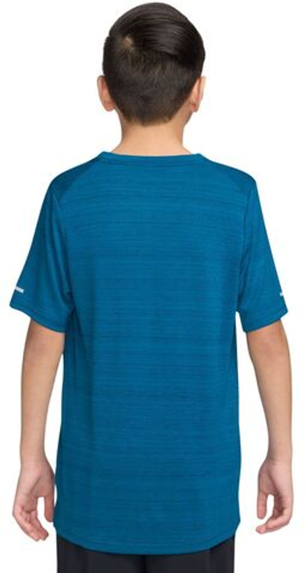 Детская теннисная футболка Nike Kids Miler Dri-Fit - green abyss/green abyss