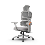 Эргономичное компьютерное кресло FoxGear NETZ модель XO - office edition, серый (FG-NETZ-XO-GY)