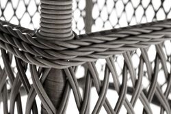 "Эспрессо" плетеный круглый стол, диаметр 118 см, цвет графит